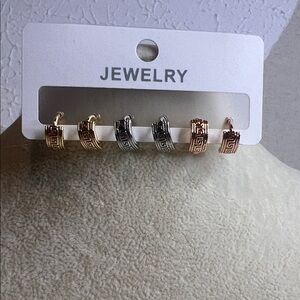 Chic Gold, Silver, and Rose Gold Hoop Earrings